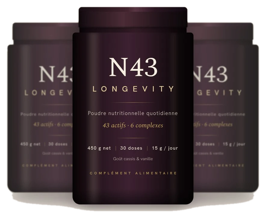 Les flacons N43 Longevity — cures 1, 3 et 6 mois
